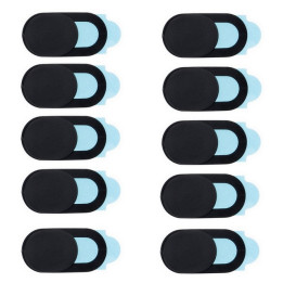 10X WEBCAM COVER SLIDER TAPPO PRIVACY PROTECTION COPRI FOTOCAMERA TABLET LAPTOP PC MAC SMARTPHONE BLACK
