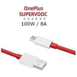 ONEPLUS CAVO DATI E RICARICA Type C ORIGINALE SUPERVOOC RAPIDA DL129 8A 100W RED BULK SMARTPHONE